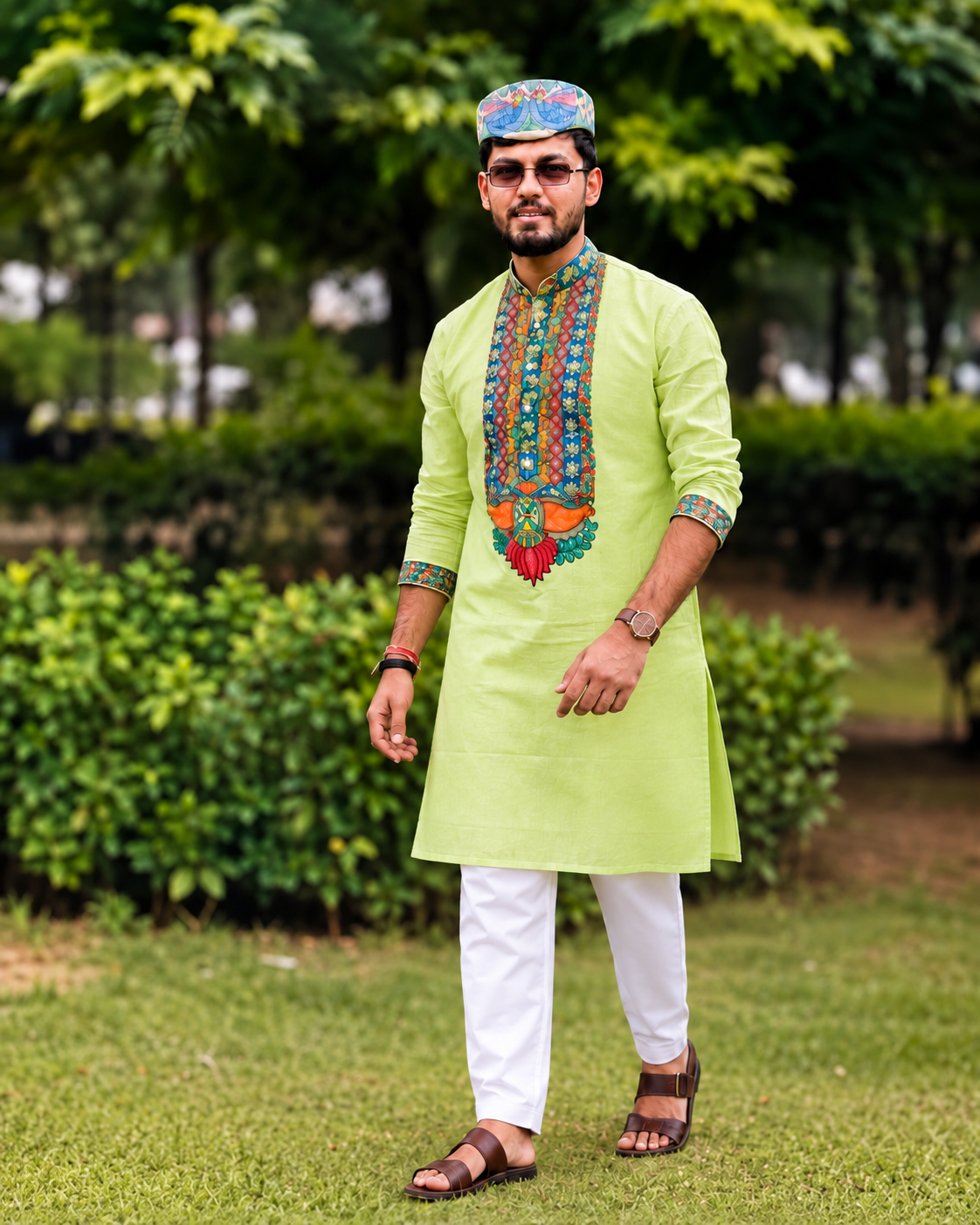 Handcrafted Mithila (Madhubani) Painting Kurta – Choose Your Set