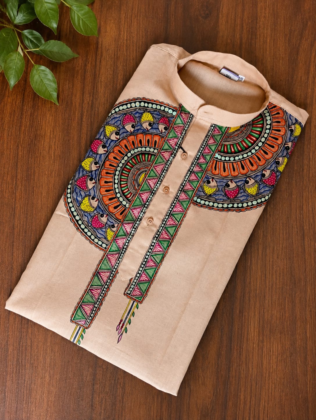 Handcrafted Madhubani Art Beige Kurta & Traditional Outfit Sets | Authentic Mithila Painting
