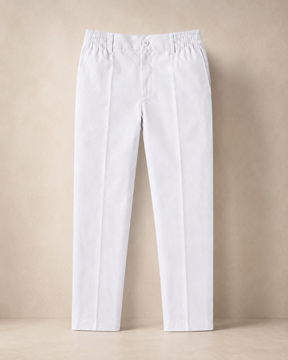 Pure Cotton White Pant-Style Pyjama for Men – Pack of 2