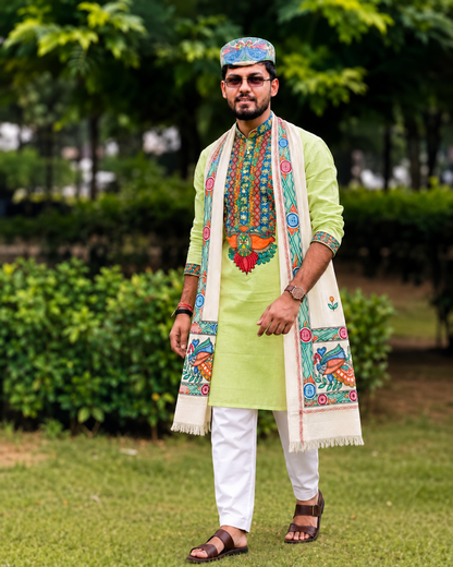 Handcrafted Mithila (Madhubani) Painting Kurta – Choose Your Set